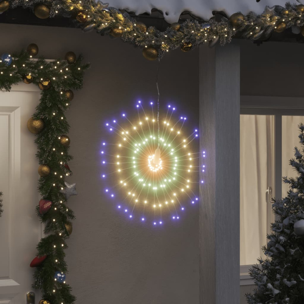 Produktbild för Julbelysning 8 st 140 LED flerfärgad 17 cm