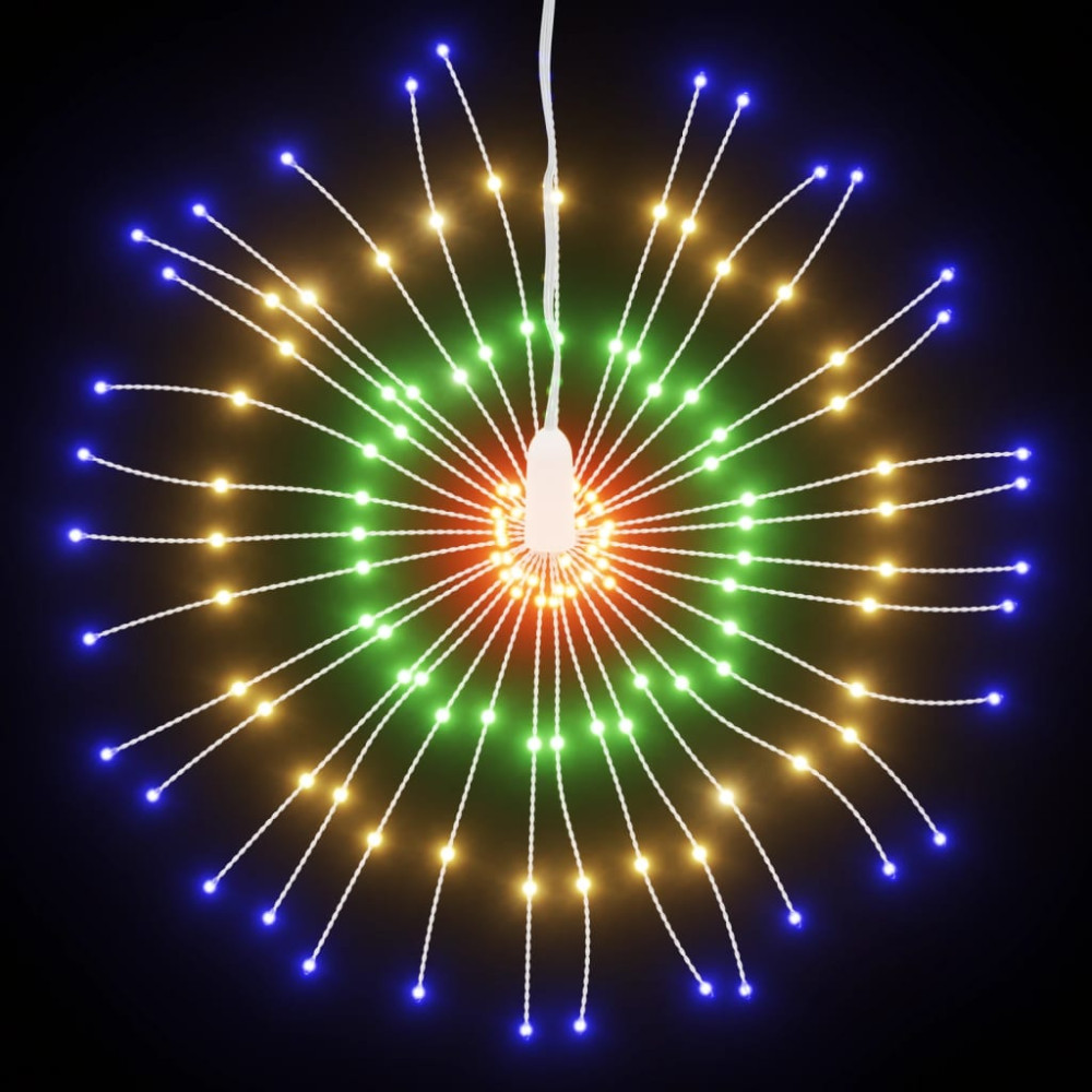 Produktbild för Julbelysning 8 st 140 LED flerfärgad 17 cm