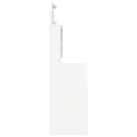 Miniatyr av produktbild för Sminkbord med LED vit högglans 96x40x142 cm
