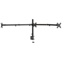 Produktbild för Skärmfäste för 3 skärmar svart stål VESA 75/100 mm