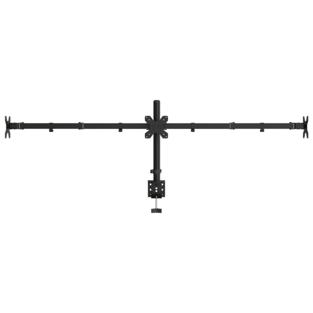 Produktbild för Skärmfäste för 3 skärmar svart stål VESA 75/100 mm