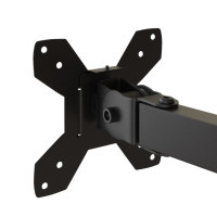 Produktbild för Skärmfäste för 3 skärmar svart stål VESA 75/100 mm