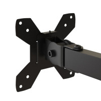 Miniatyr av produktbild för Skärmfäste för 4 skärmar svart stål VESA 75/100 mm