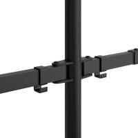 Miniatyr av produktbild för Skärmfäste för 2 skärmar svart stål VESA 75/100 mm