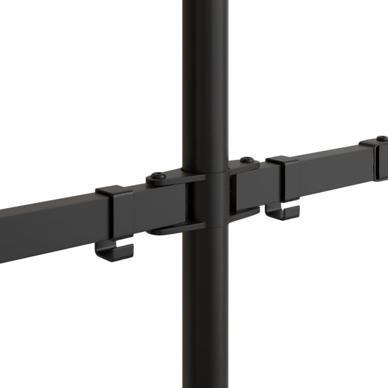 Produktbild för Skärmfäste för 2 skärmar svart stål VESA 75/100 mm