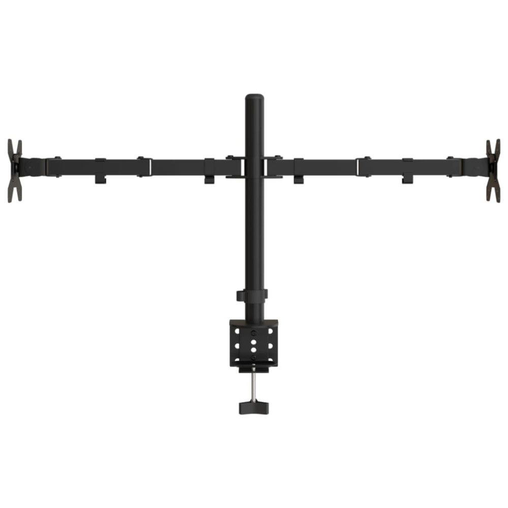 Produktbild för Skärmfäste för 2 skärmar svart stål VESA 75/100 mm