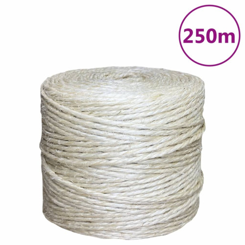 vidaXL Rep 100% sisal 4 mm 250 m