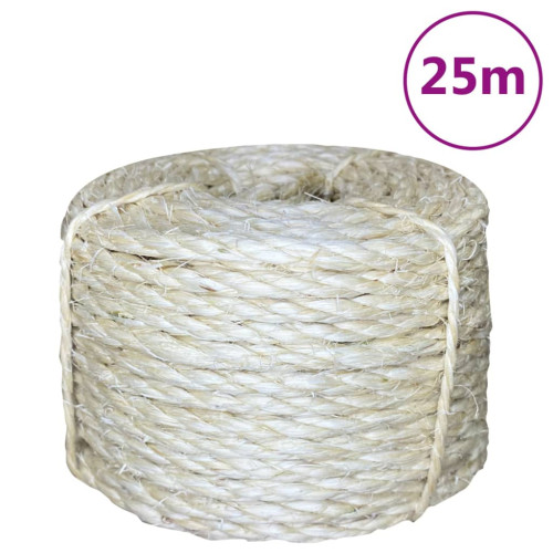 vidaXL Rep 100% sisal 6 mm 25 m