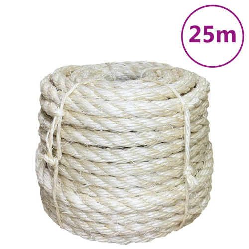 vidaXL Rep 100% sisal 14 mm 25 m