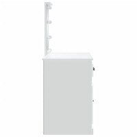 Miniatyr av produktbild för Sminkbord med LED-lampor vit 90x42x132,5 cm