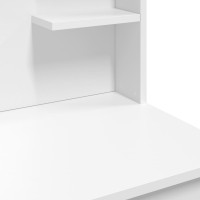 Produktbild för Sminkbord med LED vit 96x40x142 cm