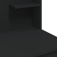 Produktbild för Sminkbord med LED svart 96x40x142 cm