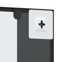 Produktbild för Väggspegel svart 50x100 cm rektangulär järn