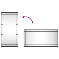 Produktbild för Väggspegel svart 50x100 cm rektangulär järn