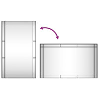 Produktbild för Väggspegel svart 60x100 cm rektangulär järn