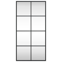 Produktbild för Väggspegel svart 40x80 cm rektangulär järn
