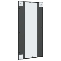 Produktbild för Väggspegel svart 40x80 cm rektangulär järn