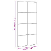 Produktbild för Väggspegel svart 40x80 cm rektangulär järn