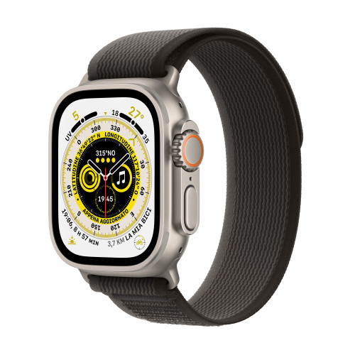 Apple Apple Watch Ultra OLED 49 mm Digital 410 x 502 pixlar Pekskärm 4G Titan Wi-Fi GPS