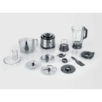 Miniatyr av produktbild för Severin KM 3892 matberedare 1200 W 1,5 l Svart, Rostfritt stål, Transparent