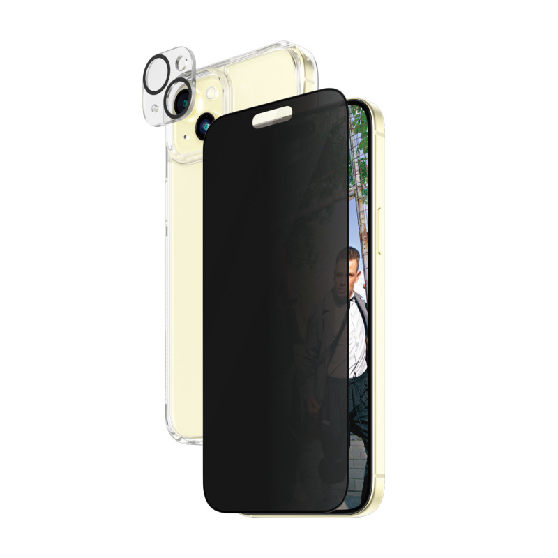 Produktbild för PanzerGlass Privacy 3-in-1-Pack iPhone 2023 6.7 Genomskinligt skärmskydd Apple 1 styck