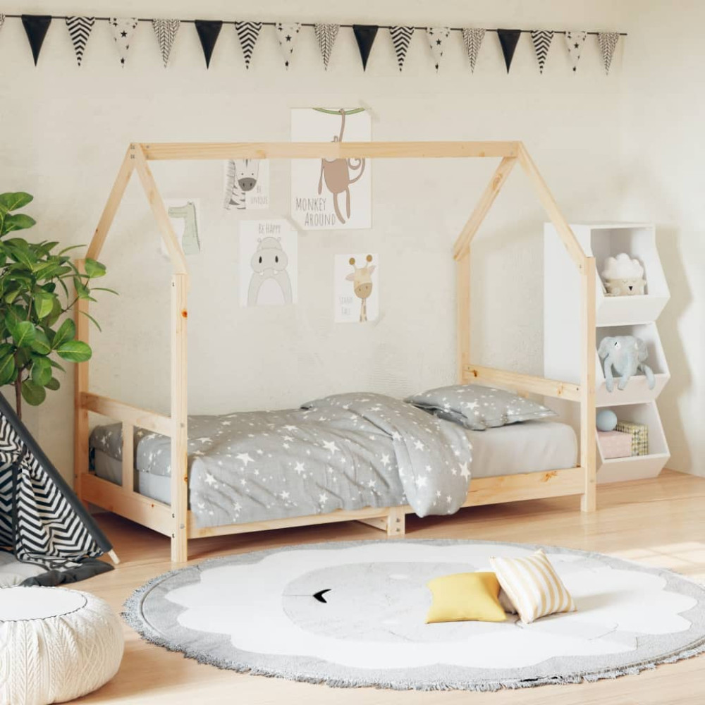 Produktbild för Sängram för barnsäng 80x160 cm massiv furu
