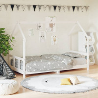 Produktbild för Sängram för barn vit 90x190 cm massiv furu