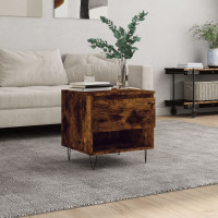 Produktbild för Soffbord rökfärgad ek 50x46x50 cm konstruerat trä