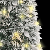 Produktbild för Plastgran pop-up med snö 100 LED 150 cm