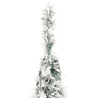 Produktbild för Plastgran pop-up med snö 100 LED 150 cm