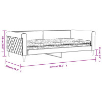 Produktbild för Dagbädd med madrass gul 100x200 cm sammet