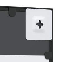 Produktbild för Väggspegel svart 20x50 cm rektangulär järn