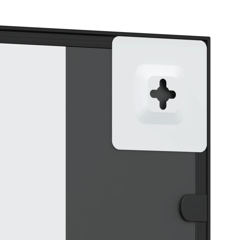 Produktbild för Väggspegel svart 40x50 cm rektangulär järn