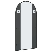 Produktbild för Väggspegel svart 50x100 cm bågformad järn