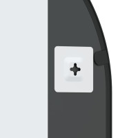 Produktbild för Väggspegel svart 50x100 cm bågformad järn