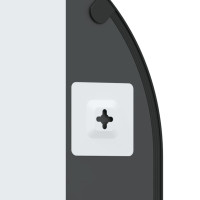 Produktbild för Väggspegel svart 40x80 cm bågformad järn