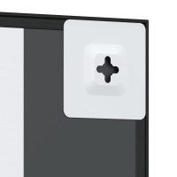 Produktbild för Väggspegel svart 30x60 cm rektangulär järn
