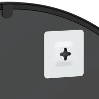 Produktbild för Väggspegel svart 60x30 cm bågformad järn