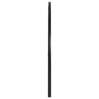 Produktbild för Väggspegel svart 100x50 cm bågformad järn
