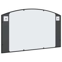 Produktbild för Väggspegel svart 100x60 cm bågformad järn