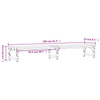 Produktbild för Skärmställ sonoma-ek 105x23x15,5 cm konstruerat trä