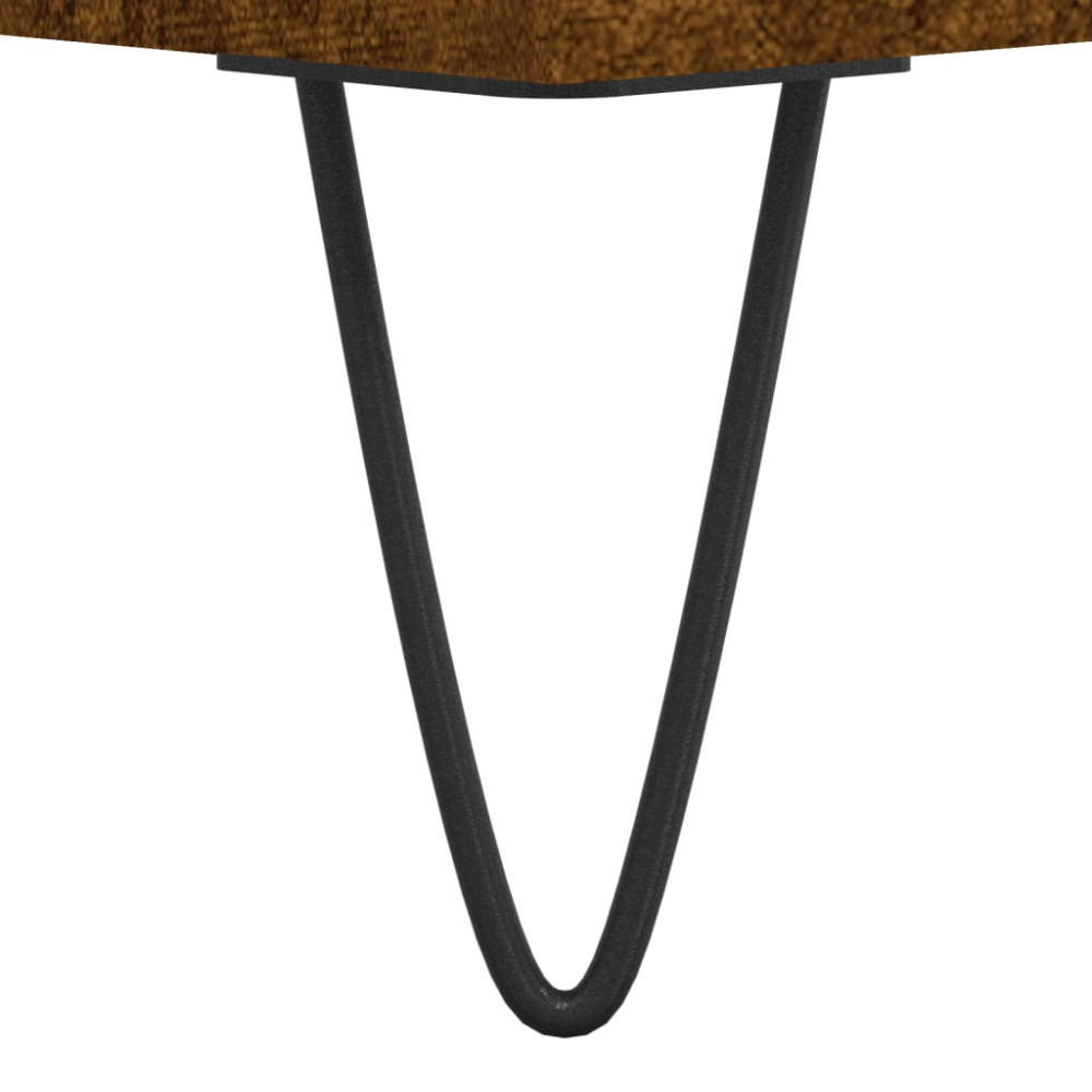 Produktbild för Högskåp rökfärgad ek 69,5x34x180 cm konstruerat trä