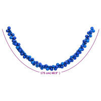 Produktbild för Girlang julkulor blå 175 cm polystyren