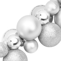 Miniatyr av produktbild för Girlang julkulor silver 175 cm polystyren