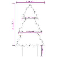 Produktbild för Julträd med spett 115 LEDs 90 cm