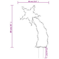 Produktbild för Julmeteor med spett 115 LEDs 85 cm