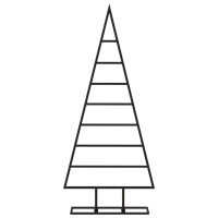 Produktbild för Julgran i metall svart 125 cm