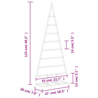 Produktbild för Julgran i metall svart 125 cm