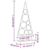 Produktbild för Julgran i metall svart 60 cm