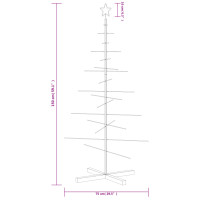 Produktbild för Julgran i metall träbas svart 150 cm